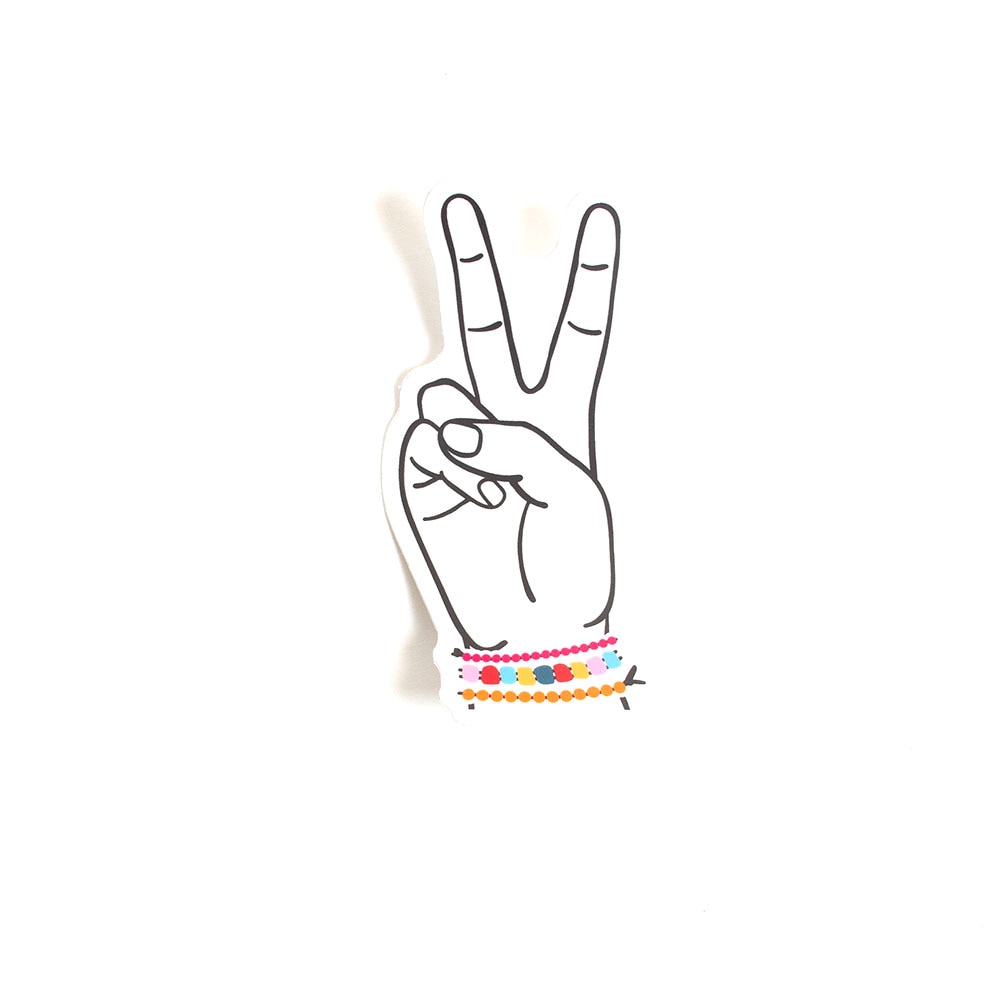 Stickers Northwest, Stickers, Art & School, 3", 579742, Peace Hand with Bracelets